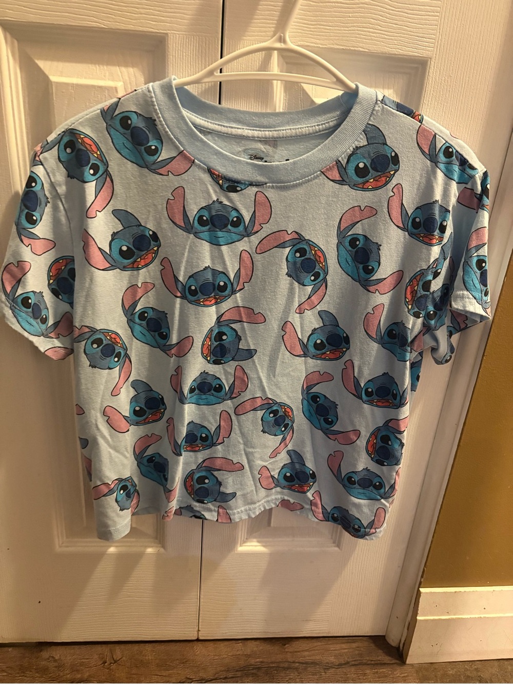 Disney Light Blue Stitch Allover Print Tee